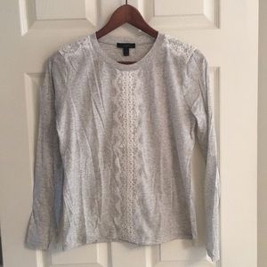 J.Crew Lace Detail Tee